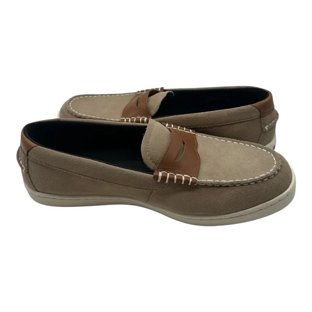 Cole Haan Nantucket Penny Loafer Mens Sz 8 Birch Beige Slip On Shoes C39800‎